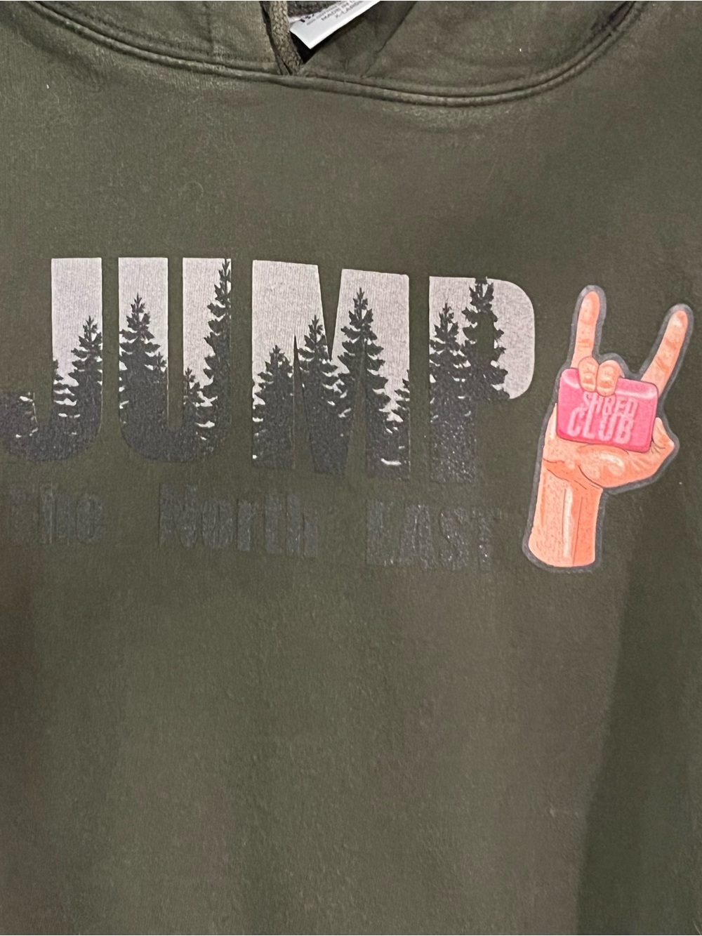 JUMP The North East “Shred Club” Indoor Skydiving Thick Hoodie Sweatshirt XL - Picture 3 of 7